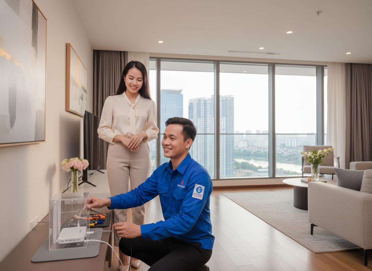 Lắp đặt Internet tốc độ cao tại Masteri Thảo Điền