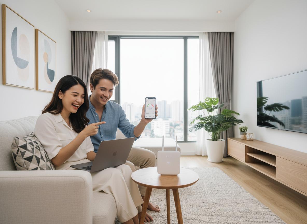 Lắp đặt Internet tốc độ cao tại Safira Khang Điền