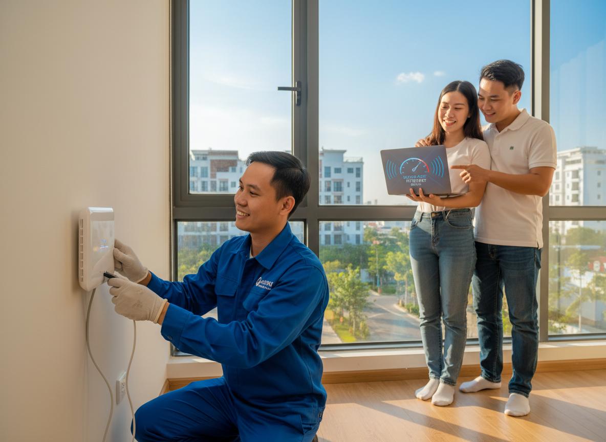 Lắp đặt Internet VNPT tốc độ cao cho các chung cư Hóc Môn