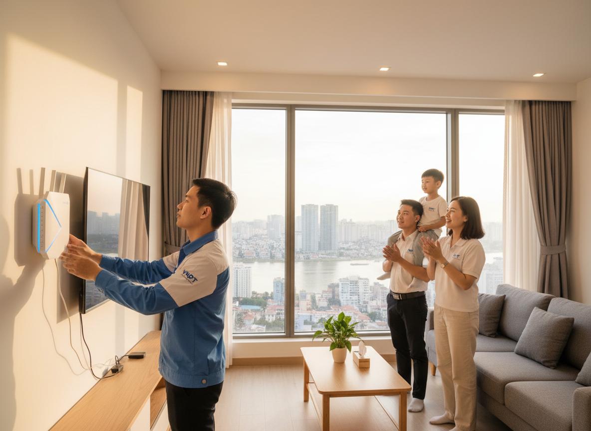 Lắp đặt Internet VNPT tốc độ cao cho các chung cư  Nhà Bè