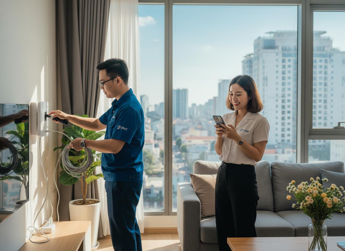Lắp đặt Internet VNPT tốc độ cao cho các chung cư Quận 10