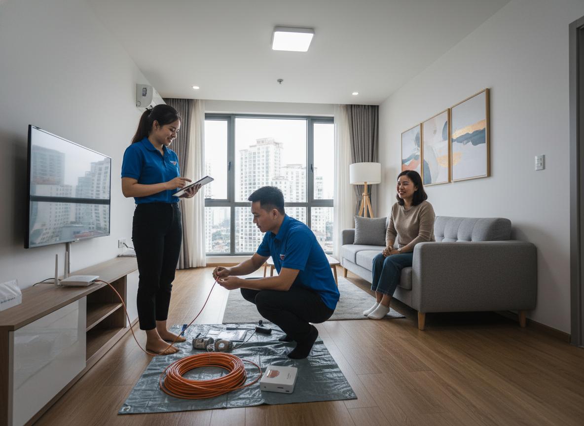 Lắp đặt Internet VNPT tốc độ cao cho các chung cư Quận 11