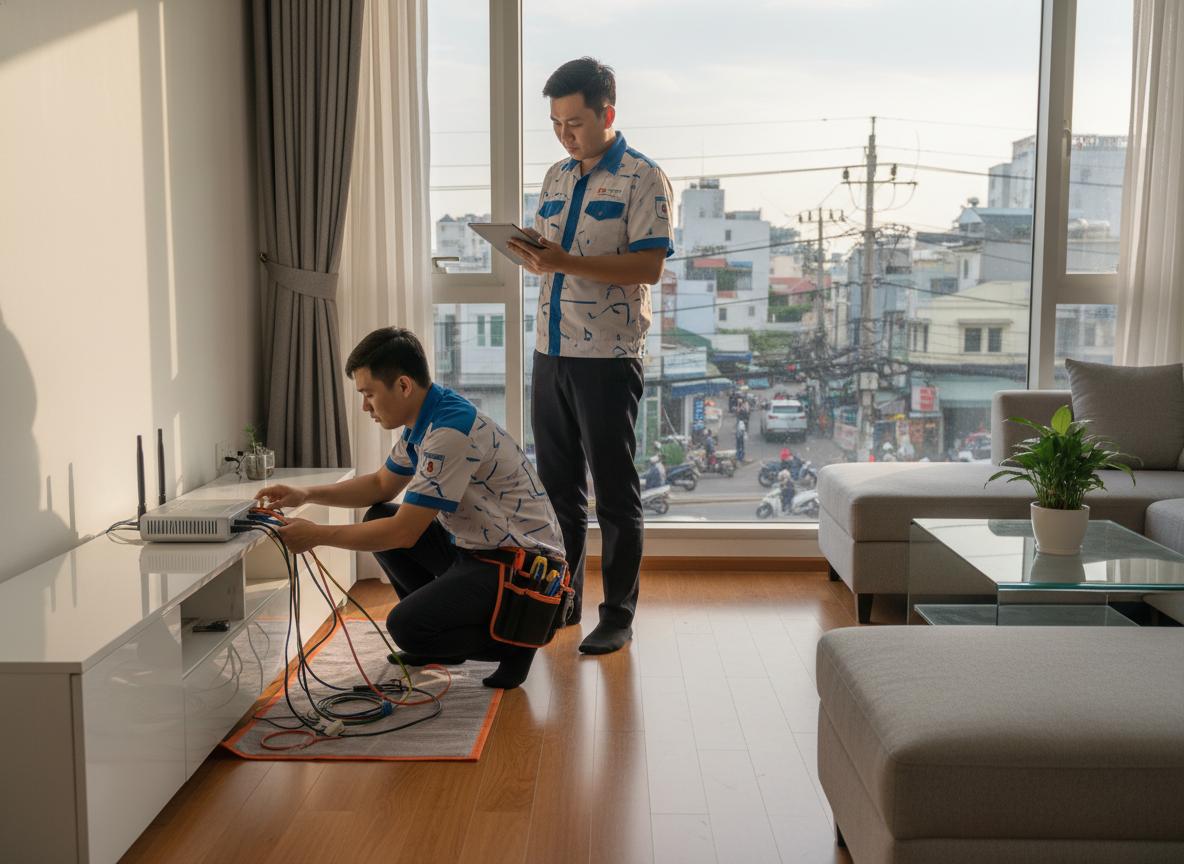 Lắp đặt Internet VNPT tốc độ cao cho các chung cư Quận 6