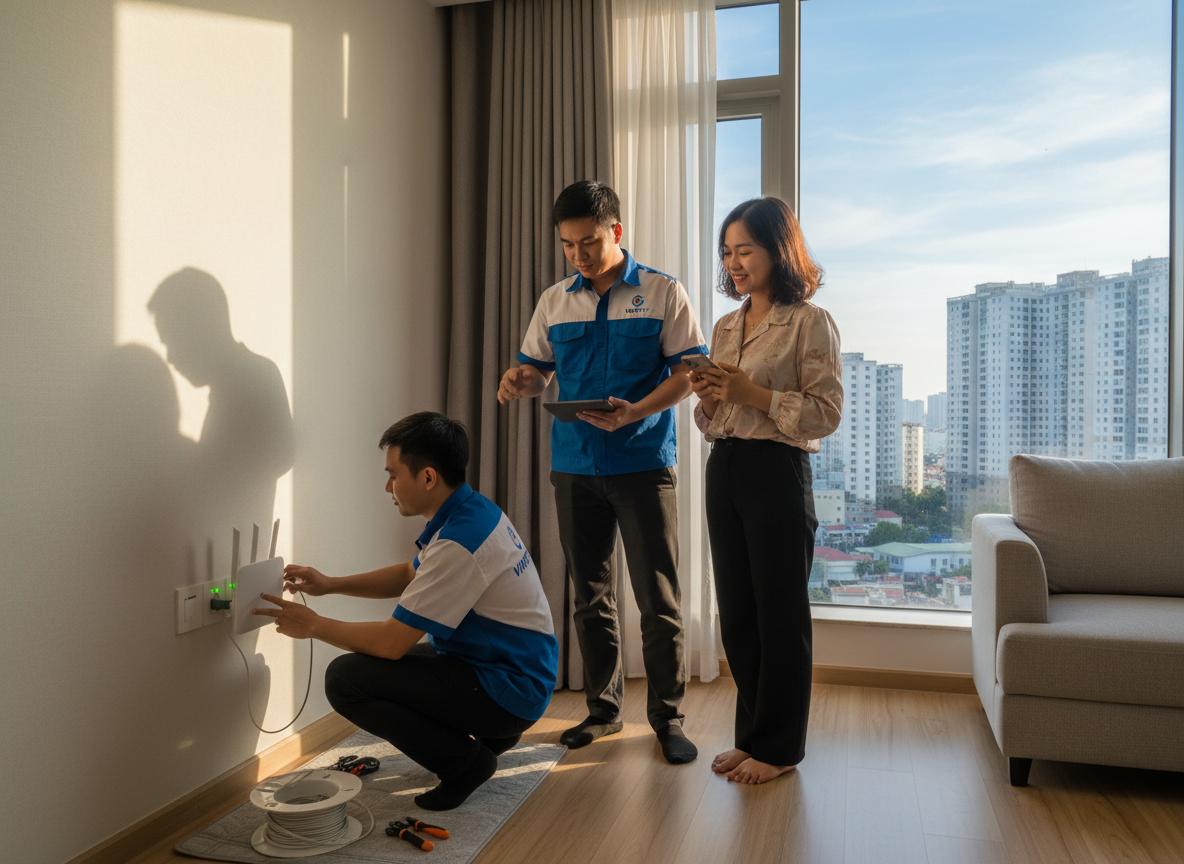 Lắp đặt Internet VNPT tốc độ cao cho các chung cư Quận 8
